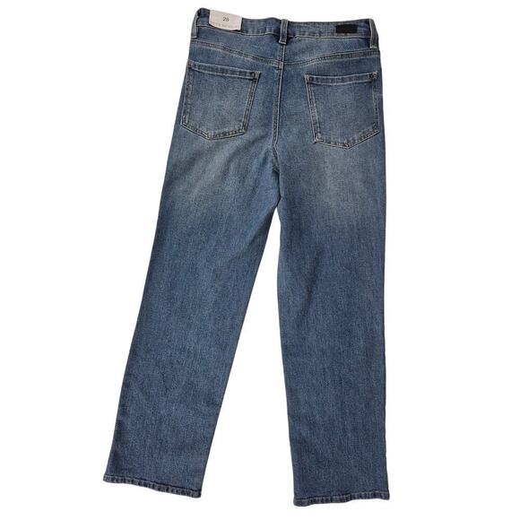 NWT Blue Revival Recycled Denim Teresa Crystal Studs Straight Ankle Jean 27x27 - Picture 7 of 7